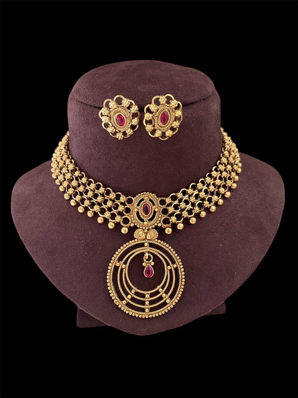 Gold Multi colour Necklace